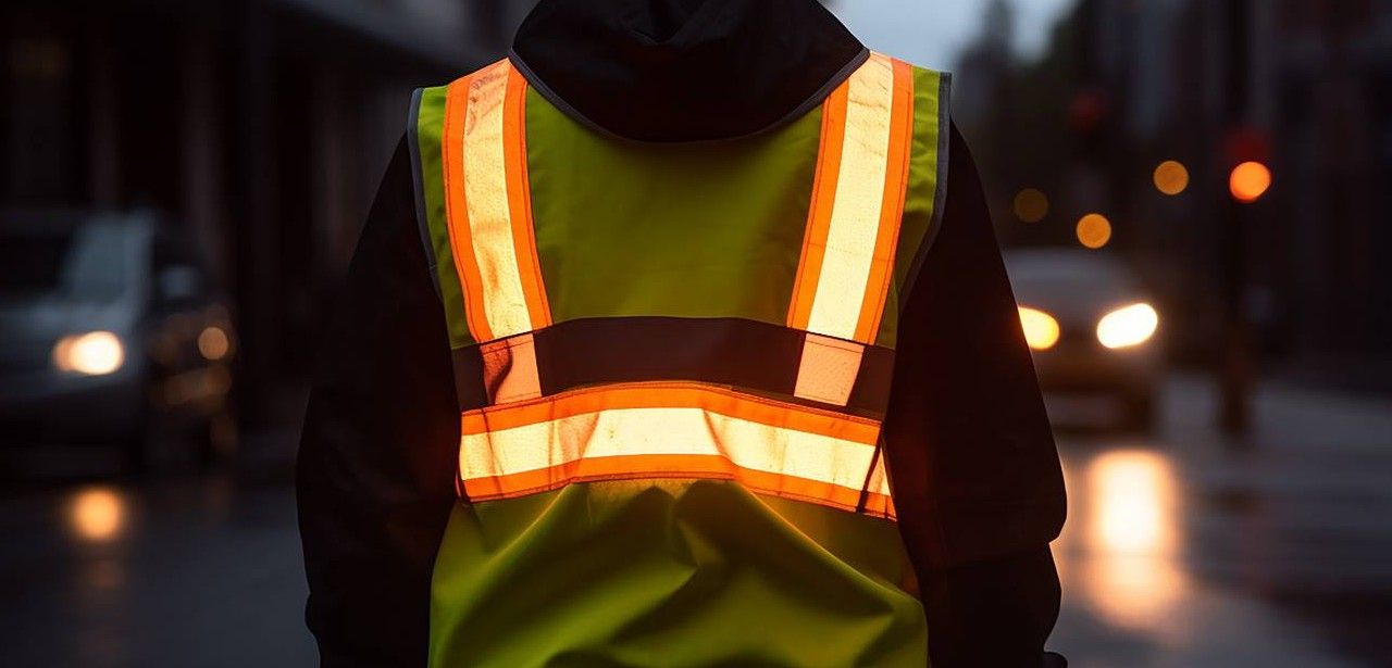 Reflektierende Kleidung für Fahrradfahrer